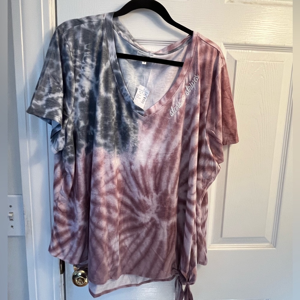 Pink and blue T-shirt